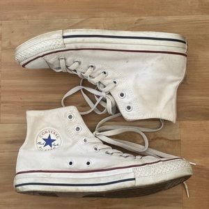 white high top converse sneakers